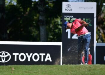 PAUL San mengekalkan kedudukan sebagai pendahulu hari kedua kejohanan Trofi Tun Ahmad Sarji 2023 di di Saujana Golf and Country Club, Subang.