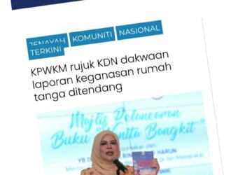 KERATAN laporan Utusan Malaysia.