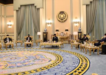 Al-SULTAN Abdullah Ri’ayatuddin Al-Mustafa Billah Shah mempengerusikan Perbincangan Khas Raja-Raja Melayu di Istana Negara, Kuala Lumpur, semalam. – IHSAN ISTANA NEGARA