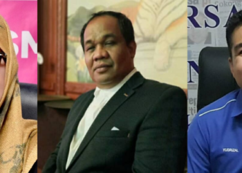 (Dari kiri) MAZLINA KAMARUDIN, ZAINUDIN KADIR dan MOHAMAD YUSRIZAL YUSOFF