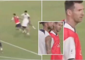SITUASI sedikit 'panas' dalam sesi latihan PSG kelmarin. - MEDIA SOSIAL