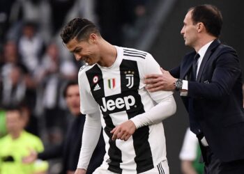 CRISTIANO Ronaldo bersama Massimiliano Allegri.