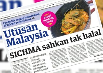 LAPORAN muka depan Utusan Malaysia hari ini.