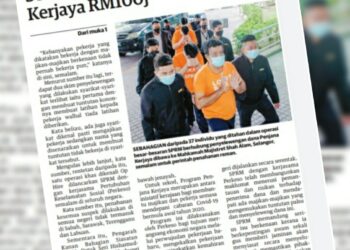KERATAN laporan Utusan Malaysia hari ini.