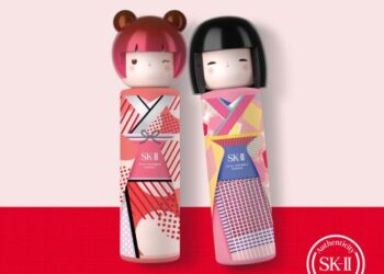 Botol edisi terhad ini menampilkan gadis Jepun memakai kimono.