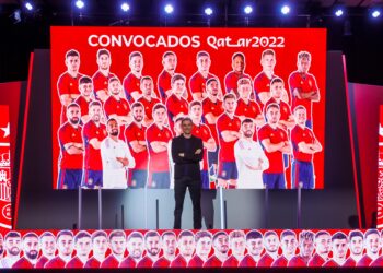 LUIS Enrique ketika mengumumkan senarai skuad Sepanyol ke Piala Dunia 2022 di Qatar.