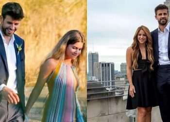 GAMBAR kiri Gerard Pique dilihat bersama teman wanita baharunya, Clara Chia di Paris. Gambar kanan kenangan bersama Shakira.