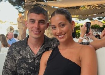 TEMAN wanita Kai Havertz, Sophia antara yang berada di hotel penginapan pasukan Jerman.