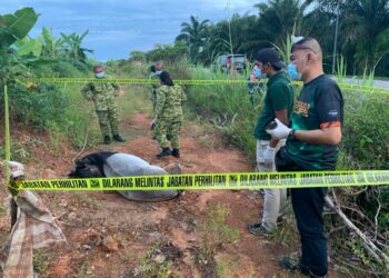 PASUKAN Rela mengalihkan tapir betina yang ditemukan mati di Jalan Ban Canal - Sekinchan, Sungai Leman, Sekinchan, Selangor, Jumaat lalu.