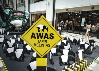 AKIBAT pemburuan berlebihan, kehilangan habitat, perubahan iklim dan pencemaran, banyak spesies berada di ambang kepupusan termasuk tapir Malaysia. – UTUSAN/MOHD. FARIZWAN HASBULLAH