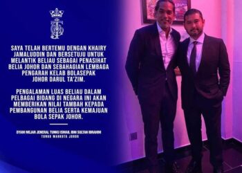 GAMBAR dan kenyataan yang dimuat naik di laman sosial milik Tunku Ismail Sultan Ibrahim