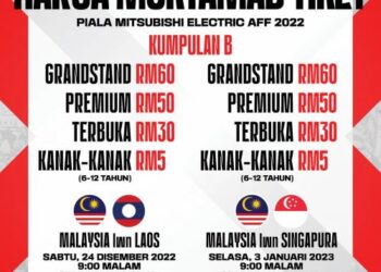 TIKET perlawanan Piala AFF diturunkan buat kali kedua.