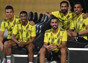 PEMAIN UAE sudah bersedia untuk berdepan Malaysia di Dubai awal pagi esok.