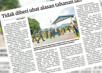 KERATAN laporan Utusan Malaysia berhubung tahanan Rohingya yang melarikan diri dari depoh Imigresen di Sungai Bakap, Pulau Pinang.