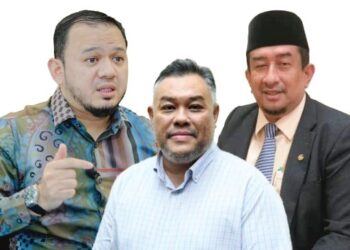 (DARI kiri) Fathul Bari Mat Jahya, Rozabil Abd. Rahman dan  Ruzaini Rais.
