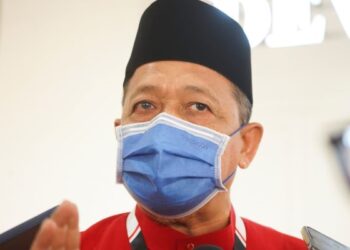 SHAHIDAN Kassim ditemubual ketika Perhimpunan Agung UMNO 2021 di Pusat Dagangan Dunia Kuala Lumpur. - UTUSAN/AMIR KHALID