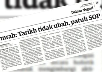 KERATAN laporan Utusan Malaysia semalam.
