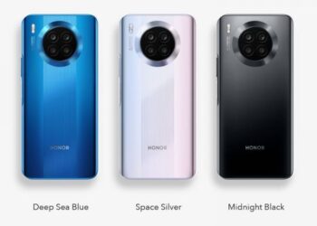 HONOR 50 Lite hadir dengan tiga jenis warna pilihan iaitu Deep Sea Blue, Midnight Black, serta Space Silver.