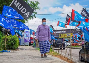 GABUNGAN PH-BN yang membentuk kerajaan campuran sekarang dilaporkan cuma meraih 44 peratus sokongan pengundi Melayu. – UTUSAN/FARIZ RUSADIO