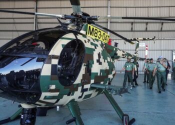 Helikopter MD530G aset terbaharu Tentera Darat akan memperkukuhkan lagi operasi pasukan itu dalam menjaga keselamatan negara. - UTUSAN/AMIR KHALID