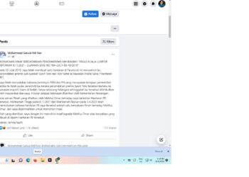 KENYATAAN permohonan maaf Sanusi
