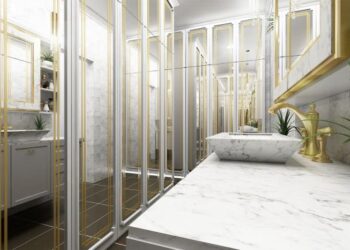 Hiasan glamor moden kelihatan lebih elegan.