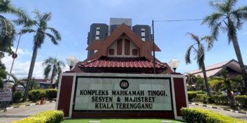 KOMPLEKS Mahkamah Tinggi, Sesyen dan Majistret Kuala Terengganu, Terengganu.