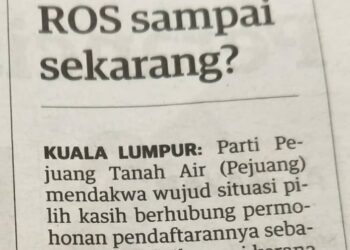 KERATAN akhbar Utusan Malaysia semalam.