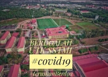 POSTER mengajak orang ramai berdoa agar penularan Covid-19 berakhir segera dimuat naik Facebook rasmi Sekolah Sukan Tunku Mahkota Ismail di Bandar Penawar, Kota Tinggi, Johor.