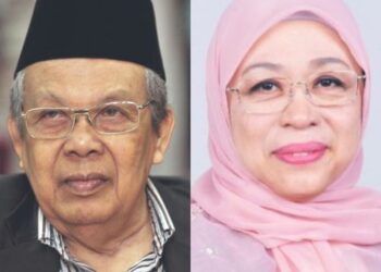 ABDUL HAMID MOHAMAD (kiri) dan SHAMRAHAYU A. AZIZ