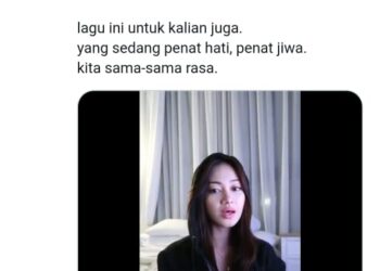 TANGKAP layar status Twitter Daiyan Trisha mengenai lagu yang diciptanya berjudul, Penat.