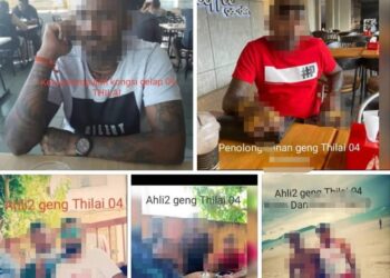 GAMBAR yang tular dalam media sosial Facebook mengenai kegiatan gengster di Ipoh. - UTUSAN/MEDIA SOSIAL