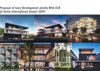 LAKARAN  grafik unit kediaman yang akan dibangunkan iIvory dan ECK di AirportCity Lapangan Terbang Antarabangsa Kulim (KXP) yang dicadangkan di Sidam Kiri, Kuala Muda, di Kedah.