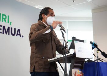 KHAIRY Jamaluddin dalam sidang akhbar mingguan CITF hari ini.