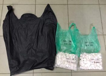 SEBAHAGIAN dadah yang dirampas dalam dua serbuan berasingan di Alor Setar, kelmarin.