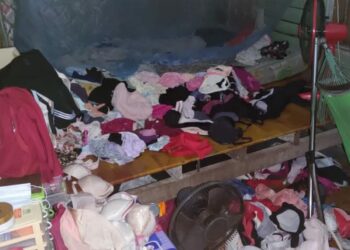 ANTARA pakaian dalam wanita yang ditemukan di sebuah rumah di Kampung Kemansur di Bentong, Pahang. - IHSAN POLIS BENTONG