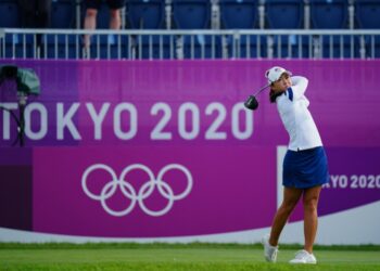 PEMAIN golf negara, Kelly Tan mencatat rekod yang baik pada pusingan terakhir Sukan Olimpik 2020 Tokyo, minggu lalu dengan catatan tujuh di bawah par, 64 pukulan.- AFP
