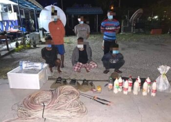 Tangkapan dan rampasan bahan letupan bagi aktiviti pengeboman ikan di perairan Sabah