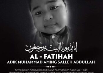 Gambar Allahyarham adik Aming yang dimuat naik dalam Facebook Perdana Menteri