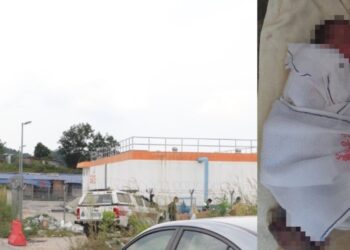 SEORANG bayi perempuan yang masih bertali pusat diselamatkan selepas dtemui ditinggalkan di atas rumput berdekatan rumah kongsi di Precint 3, Taman Ara Sendayan, Seremban hari ini.-GAMBAR/IHSAN POLIS