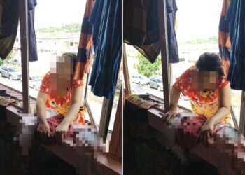 WARGA asing yang cuba keluar melalui tingkap biliknya ketika operasi di sekitar Seri Kembangan dan Cheras, Selangor, semalam.