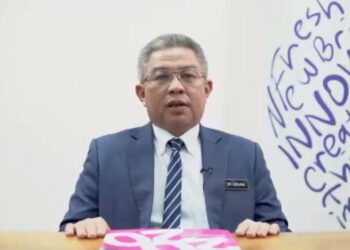 ADHAM Baba ketika berucap merasmikan Laporan Tinjauan Sains 2020 terbitan Akademi Sains Malaysia secara maya hari ini. – Ihsan Akademi Sains Malaysia