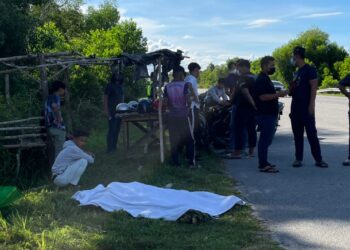MUHAMMAD Alif Azahari maut dalam kemalangan motosikal di Kilometer 44 Jalan Merang di Setiu. - UTUSAN/PUQTRA HAIRRY ROSLI