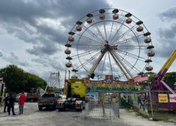 LOKASI kejadian 'fun fair' di Cheras Selatan.