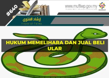 TANGKAP layar laman Pejabat Mufti Wilayah Persekutuan yang menerbitkan hukum berhubung pemeliharaan dan jual beli ular.