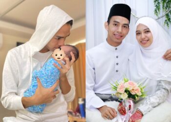 FURQAN Fawwaz menimang cahaya mata sulung yang diberi nama Farouq Najhan