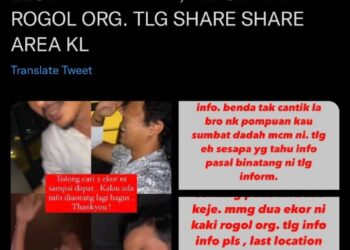 TULAR gambar di Twitter dua lelaki yang dituduh merogol wanita setelah memasukkan dadah dalam minmuman.