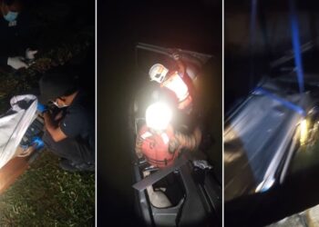 PASUKAN bomba dari Balai Bomba dan Penyelamat Sungai Pinang membantu mengeluarkan mangsa kemalangan yang tenggelam bersama kenderaan mereka dalam parit di Jalan Sungai Puloh, Bandar Bukit Raja di Klang, Selangor awal pagi tadi.