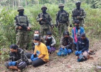 SERAMAI tujuh PATI warga Myanmar yang ditahan ketika cuba menyeludup masuk ke negara ini menerusi sempadan Malaysia-Thailand di Padang Terap semalam.
