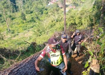 OPERASI mencari kanak-kanak perempuan Orang Asli yang dilaporkan hilang di Gerik. - UTUSAN/IHSAN PGA BIDOR